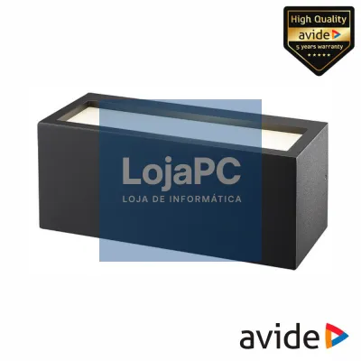 Candeeiro Parede 1xE27 Preto IP54 AVIDE