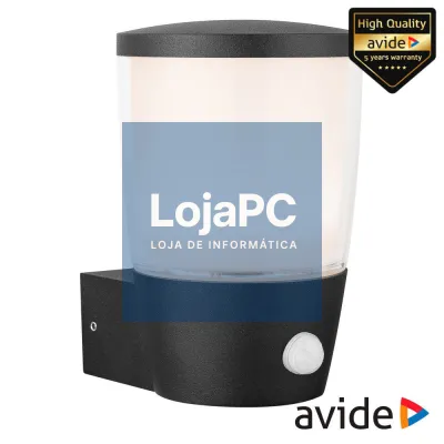 Candeeiro Parede LED 7W E27 IP54 C/ Sensor PIR AVIDE