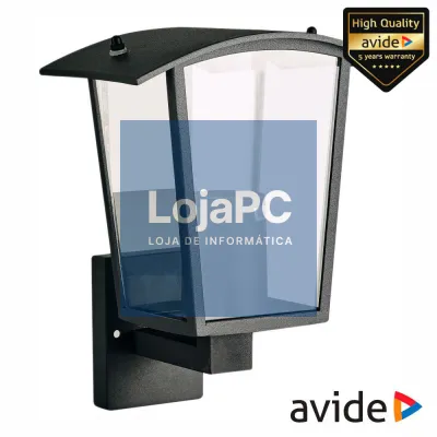 Candeeiro Parede 1xE27 Preto IP44 AVIDE