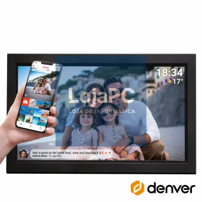 Moldura Digital WIFI FRAMEO 15.6" Preto DENVER