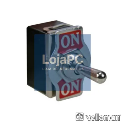 COMUTADOR UNIPOLAR DE ALAVANCA ON-ON 10A / 250V VELLEMAN