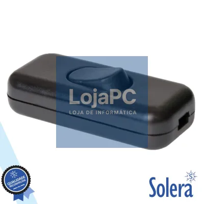 INTERRUPTOR DE PASSAGEM BIPOLAR 4A 250V PRETO SOLERA