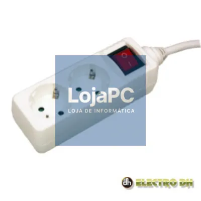TOMADA ELÉTRICA C/ 2 SAÍDAS E INTERRUPTOR 1.5M EDH