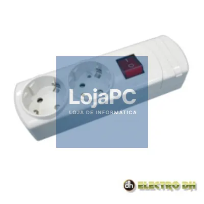 TOMADA ELÉTRICA C/ 2 SAÍDAS SCHUKO C/INTERRUPTOR EDH