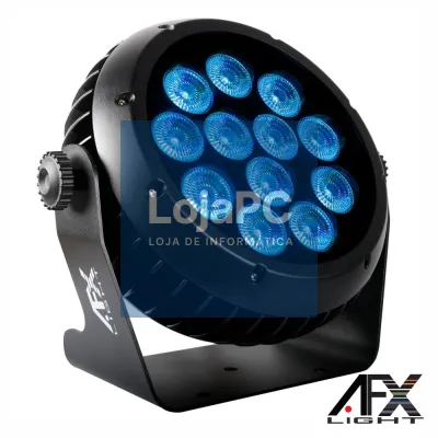 Projetor Par C/ 12 LEDS 12W RGBW DMX IP65 AFXLIGHT