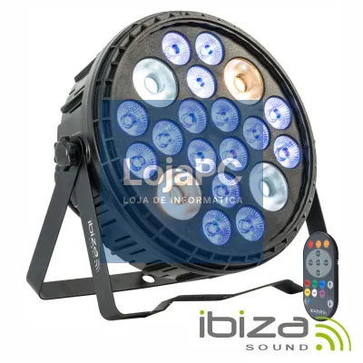 Projetor Par 120W C/ 16 LEDS 4W + 4 LEDS 2xCW/2xWW 30W IBIZA