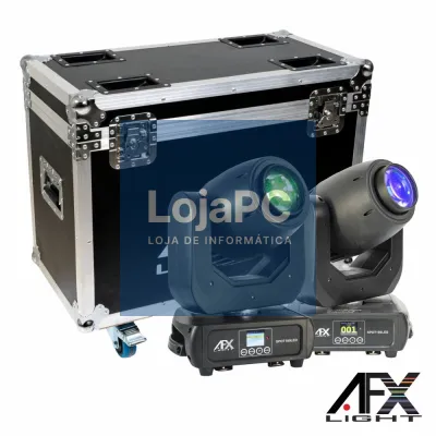 Conjunto 2 Moving Head 180W Spot C/ Mala AFXLIGHT