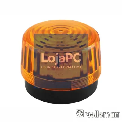 Sinalizador LED Intermitente 12Vdc Laranja VELLEMAN