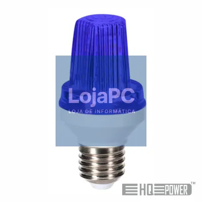 LÂMPADA ESTROBOSCÓPICA E27 LED 3W AZUL HQ POWER