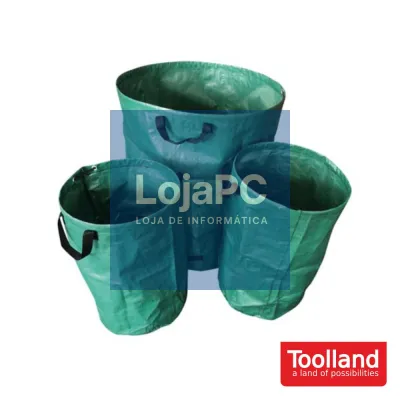 Conjunto de 3 Sacos de Jardim 1x 270L + 2x 65L TOOLLAND