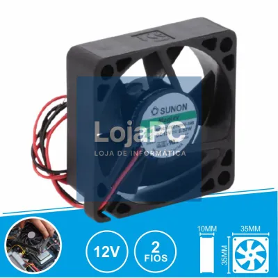 Ventoinha 12VDC 35x35x10mm 2 Fios MF35101V2-1000U-A99 SUNON