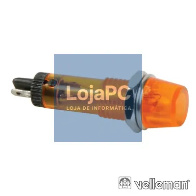 LUZ PILOTO REDONDO AMBAR 8MM 12V VELLEMAN