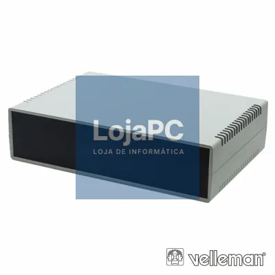 CAIXA ABS CINZA CLARO / PRETO 225x165x40MM