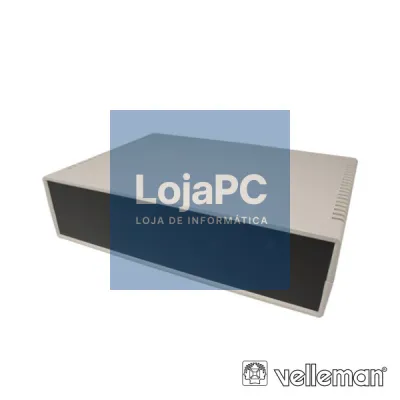 CAIXA ABS 260x180x65MM CINZA CLARO / PRETO