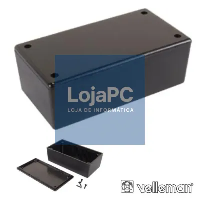 CAIXA DE PLÁSTICO PRETA 200x110x65MM