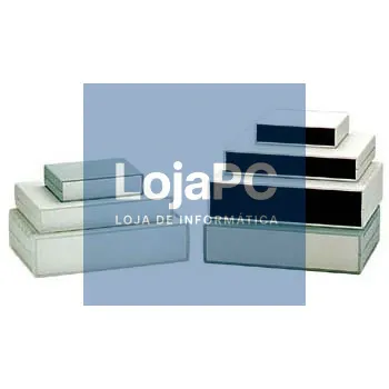 CAIXA ABS 260x180x65MM CINZA CLARO / PRETO