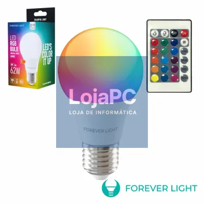 Lâmpada LED E27 8W A60 RGB 4000K 850lm Forever