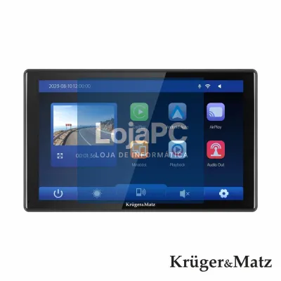 Monitor Auto 9" P/ Tablier CarPlay/Android BT/AUX c/Câmara