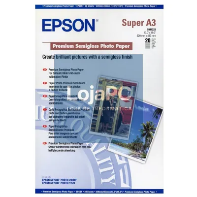 EPSON Premium semi gloss photo paper inkjet 250g/m2 A3+ 20 sheets 1-pack