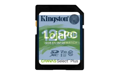 KINGSTON 128GB SDXC Canvas Select Plus 100R C10 UHS-I U3 V30