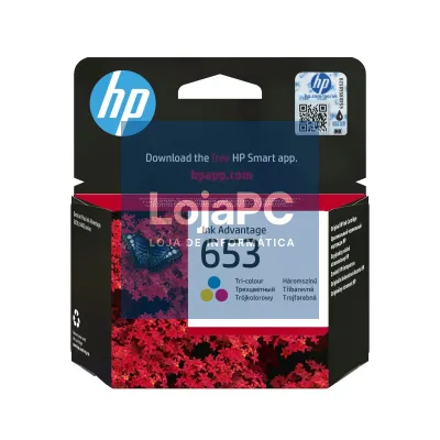 HP 653 Tri-color Original Ink Advantage Cartridge