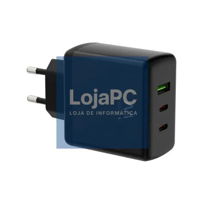 EWENT Carregador Gan Fast 65W 2 USB-C PD-1USB-A QC