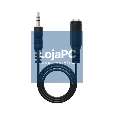 Nanocable Cabo Audio, Jack 3.5/M-H, Preto, 3 M