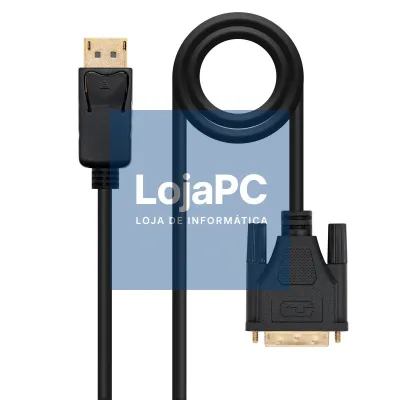 Nanocable Cabo Conversor DP a DVI 1 M Preto