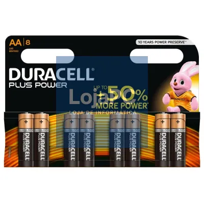 Duracell Plus Power Pilha Alcalina AA LR6 Blister*8
