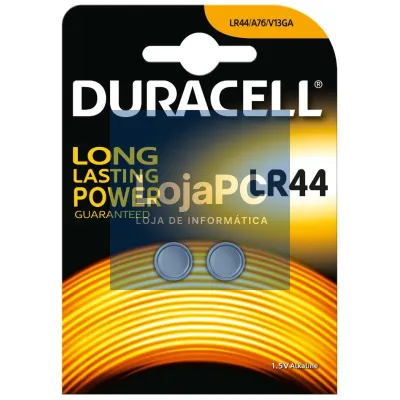 Duracell Pilha Botón Alcalina LR44 1,5V Blister*2