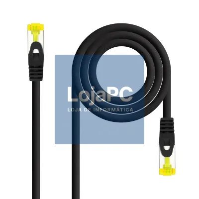 Nanocable Cabo de rede LSZH Cat.6A SFTP 25cm Preto