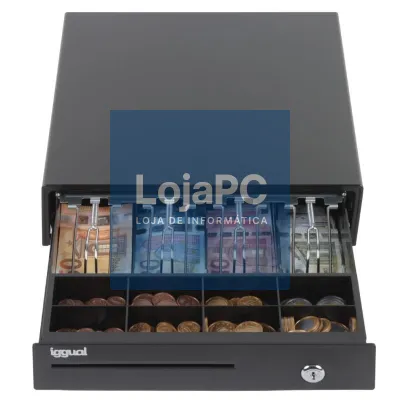 iggual Cajón Portamonedas IRON-15 37cm 4+8 preto