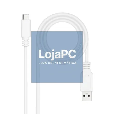 Nanocable Cabo USB 2.0 3A USB-C-M/M 0.5M Branco