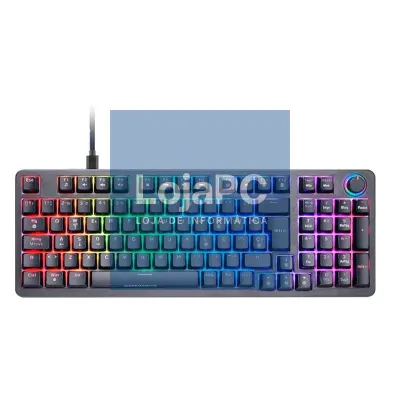 Mars Gaming Tecl. MKPROYES Silent Switch RGB Preto