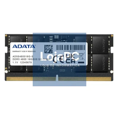 ADATA RAM AD5S480016G-S SO DIMM 16GB 4800Mhz DDR5