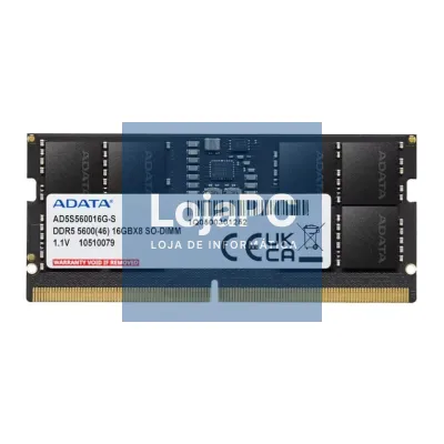 ADATA RAM AD5S560016G-S 16GB 5600Mhz DDR5 SODIMM