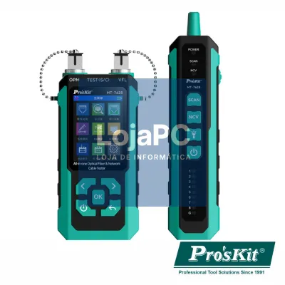 Testador de Fibra Óptica e Cabos de Rede PoE/NCV PROSKIT