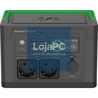 APC Schneider OffGrid Portable Power Station 330, 332Wh Lithium-ion, 2 Schuko, Sinewave