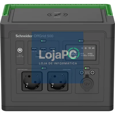 APC Schneider OffGrid Portable Power Station 500, 517Wh Lithium-ion, 2 Schuko, Sinewave