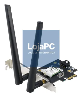 Asus AX1800 - Dual Band PCI-E WiFi 6 (802.11ax). Bluetooth 5.2, WPA3 network security, OFDMA and MU-MIMO