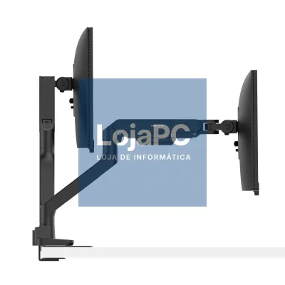 Benq BDH01 – Suporte de mesa ergonómico com braço duplo para monitores até 35" e 20 kg por braço, compatível com VESA 75×75 e 100×100 – Preto