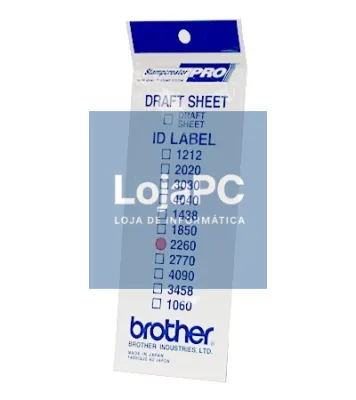 Brother Etiquetas de identificação ID2260 (22X60) 1 Bolsa de 12 folhas