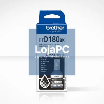 Brother Frasco de tinta Preta, Duração estimada: até 7.500 Páginas