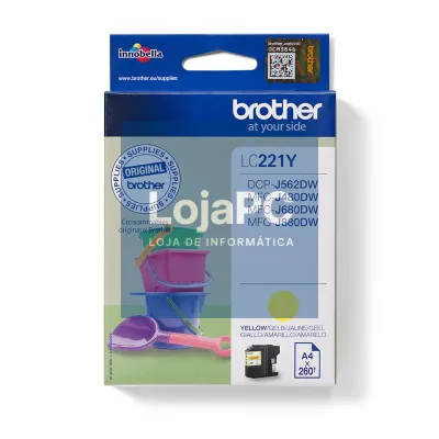Brother Tinteiro tinta amarelo Blister, 260 págs., para: DCP-J562DW/ MFC-J480DW/ MFC-J880DW