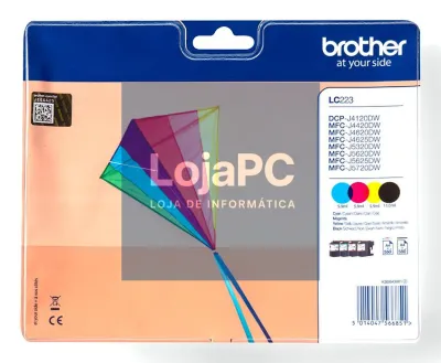 Brother Pack cartuchos preto/ Cyan/ magenta/ amarelo, 550 págs. A4, para: DCP4120DW/MFC-J4420DW/MFC-J4620DW/MFCJ5320DW/5620DW/5720DW