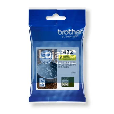 Brother Tinteiro original amarelo, Duração estimada: até 550 páginas (segundo ISO/IEC 24711)