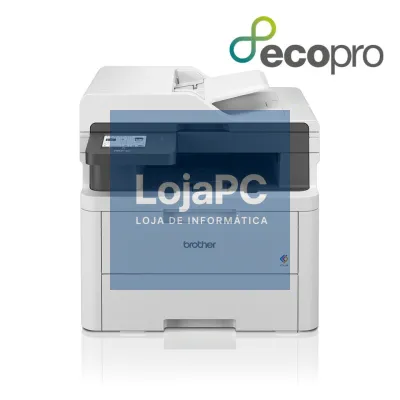 Brother MFC-L3740CDWE - Multifunções laser LED cores: Impressão, cópia, digitalização e fax, vel. de impressão 18ppm, impressão duplex automática, Gigabit Ethernet, WiFi 5GHz e USB, ecrã tátil 8.8cm,