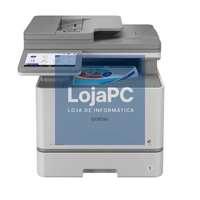 Brother Impressora multifunções laser cores profissional de alto rendimento em todas as funções, visor tátil, todas as funções em frente e verso e Toner muito económico. Velocidade 31 ppm - Bandeja