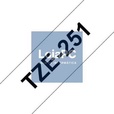Brother Fita Laminada de 24 mm - Texto preto sobre fundo branco para P-Touch