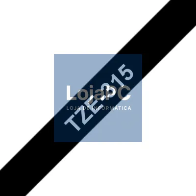 Brother Fita laminada - Texto branco sobre fundo preto, Largura: 6mm, Comprimento: 8m, para P-Touch